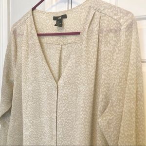 H&M button up leopard Blouse